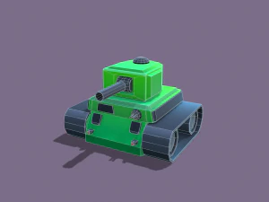 stylized tanks pack low-poly 3D Model