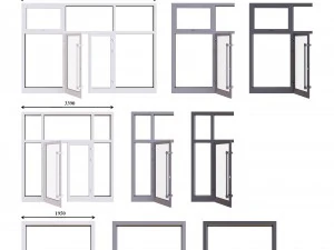 aluminium door 3D Model