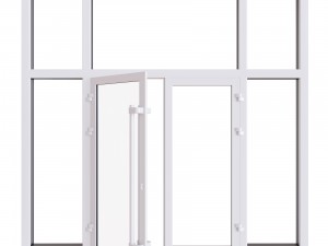 aluminium door Model 3D