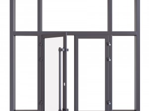 aluminium door Model 3D