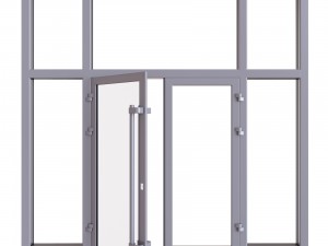 aluminium door Model 3D