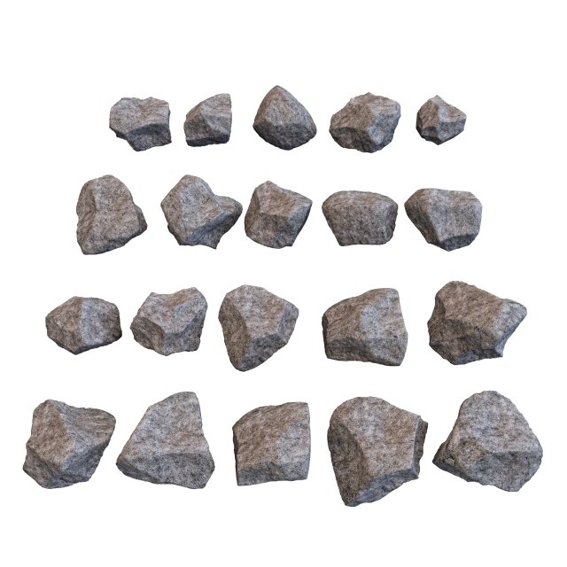 landscaping stone 3D Модель .c4d .max .obj .3ds .fbx .stl .blend
