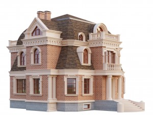 brick house Model 3D