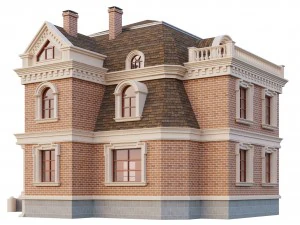 casa de ladrillo Modelo 3D