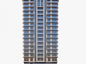modern residential building Modèle 3D