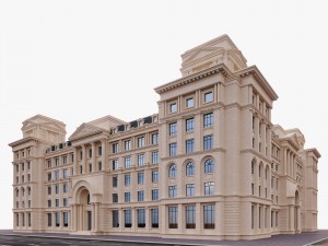 commercial building 3D मॉडल