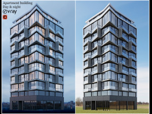 apartment building 3D मॉडल