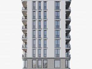 modern residential building 4 3D Model