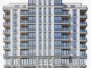 modern residential building 4 3D मॉडल