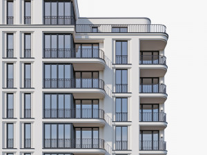 modern residential building 4 3D मॉडल