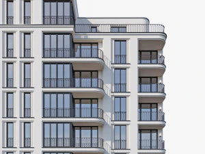 modern residential building 4 3D Model