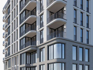 modern residential building 4 3D Model