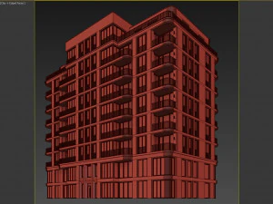 modern residential building 4 3D Model