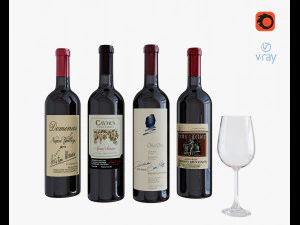 शराब की बोतल 3D मॉडल