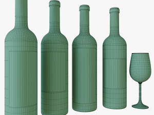 wine bottle Modelo 3D