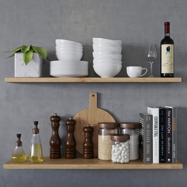 kitchen decor 1 Model 3D .c4d .max .obj .3ds .fbx .stl .blend 