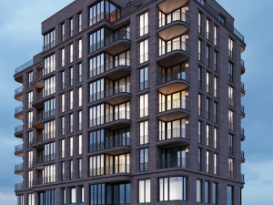 brick residential building 3D Model