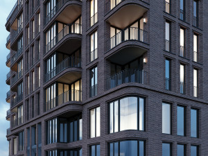 brick residential building 3D Model