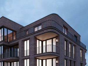 brick residential building 3D Model