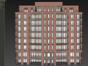 brick residential building 3D Model