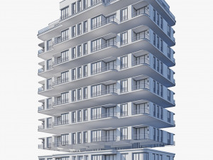 brick residential building 3D Model