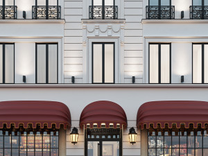 classic hotel facade 3D Model