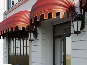 classic hotel facade 3D Model