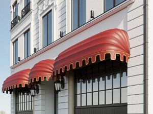 classic hotel facade 3D Model