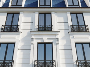 classic hotel facade 3D Model