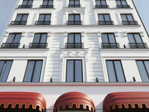 classic hotel facade 3D Model