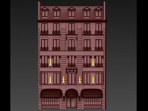 klasik otel cephesi 3D Model