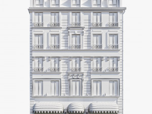 classic hotel facade 3D Model