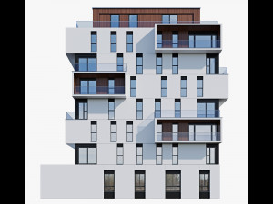 modern residential building 5 3D Model