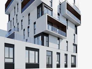 modern residential building 5 3D Model