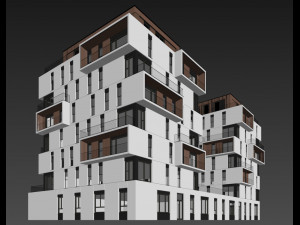 modern residential building 5 3D Model