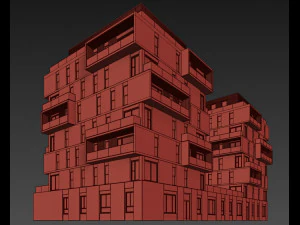 modern residential building 5 3D Model