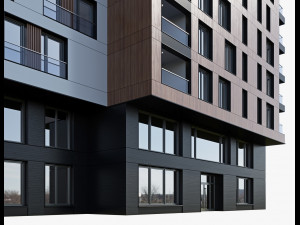 modern residential building 6 3D-Modell