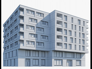 modern residential building 6 3D-Modell