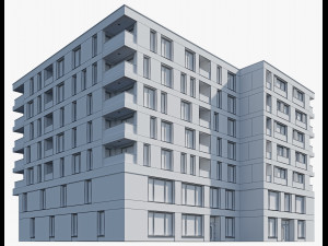 modern residential building 6 3D-Modell