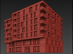 modern residential building 6 3D-Modell