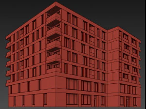 modern residential building 6 3D Model