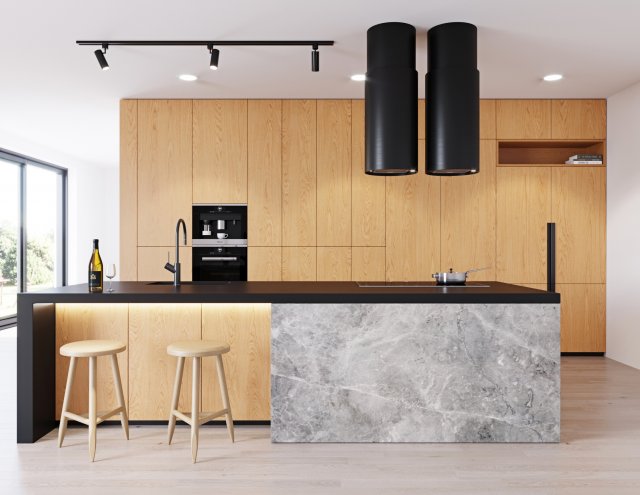 modern kitchen 3 Modelo 3D .c4d .max .obj .3ds .fbx .stl .blend 