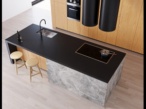modern kitchen 3 Modelo 3D