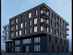 modern residential building 8 Modello 3D