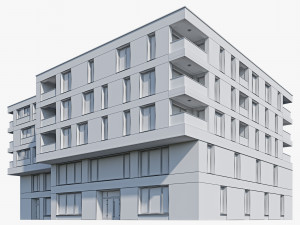 modern residential building 8 3D-Modell
