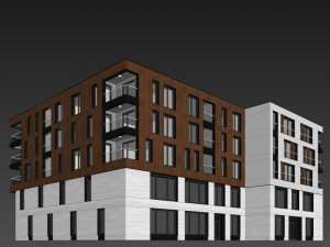 modern residential building 8 3D-Modell