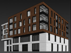 modern residential building 8 3D-Modell