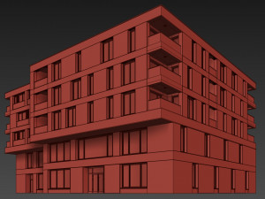 modern residential building 8 3D-Modell