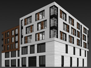 modern residential building 8 3D-Modell
