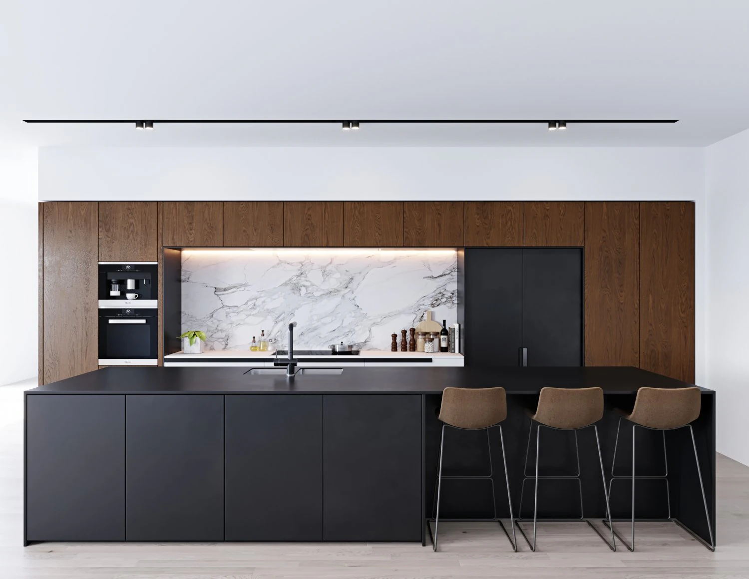 modern kitchen 2 3D Model .c4d .max .obj .3ds .fbx .stl .blend 
